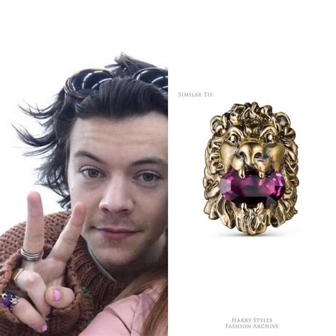 lion head ring silver gucci|harry styles Gucci lion ring.